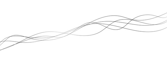 Thin line wavy abstract vector background.