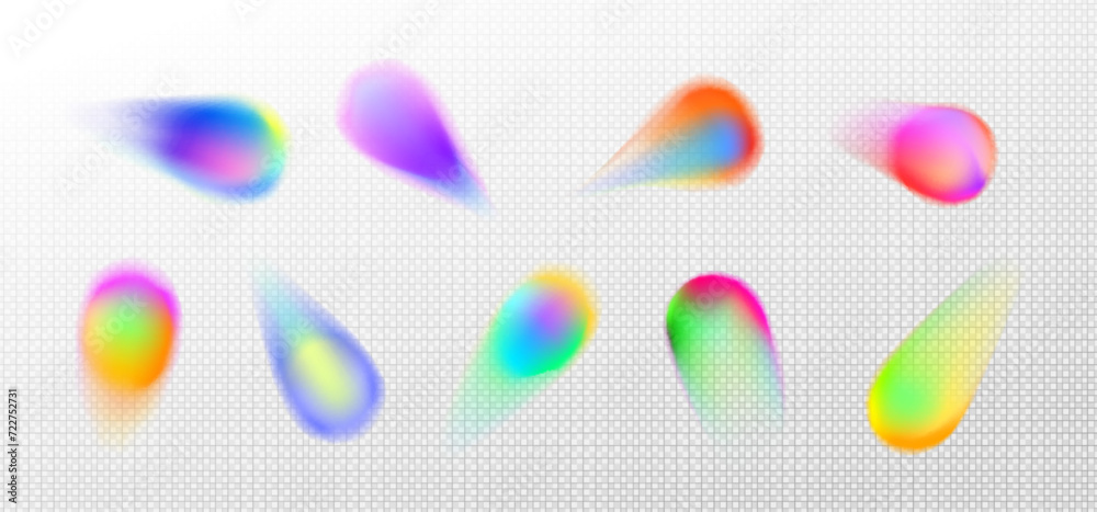 Poster blur gradient circle abstract shape with gradation of fluid color on transparent background. vector 