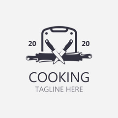 Cooking logo design. Icon or symbol inspration simple line for restaurant business