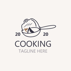 Cooking logo design. Icon or symbol inspration simple line for restaurant business