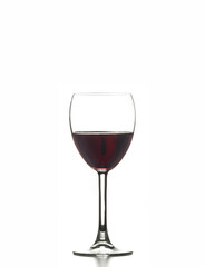 Red wine glass on an isolated background, represents elegance and luxury, perfect for celebrations and parties in a bar or winery setting