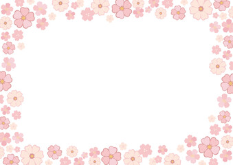 桜のベクターフレーム／春の季節