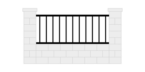 Railing vector. railing. wallpaper. free space for text. copy space.