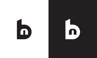 BN logo, monogram unique logo, black and white logo, premium elegant logo, letter BN Vector