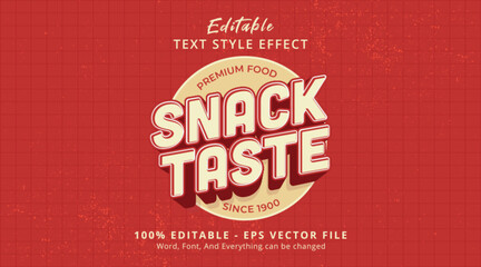 Snack Taste Editable Text Effect, 3d Sticker style
