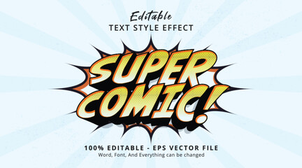 Super Comic Editable Text Effect, 3d Comic effect style