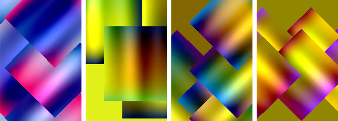 Metallic glossy square concept posters. Vector illustration For Wallpaper, Banner, Background, Card, Book Illustration, landing page