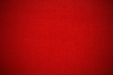 Fototapeta premium Dark red cotton fabric cloth texture for background, natural textile pattern.