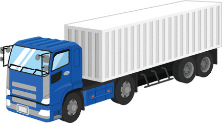 Fototapeta premium トレーラーのイラスト