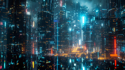 Night city background cyber city background