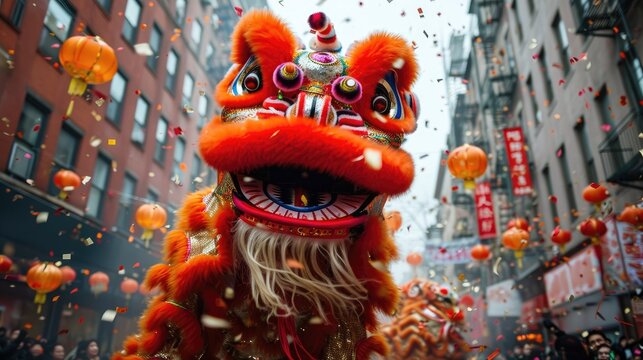 A Snapshot of Traditional Lion Dance, Chinese New Year