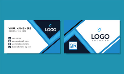 Fototapeta premium Design for a modern, straightforward business card.contemporary presentation cards with the company's logo business card Visiting Card design in vector New Design