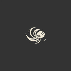 Fish logo design vector template