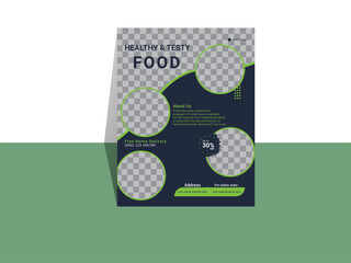 Modern creative restaurant brochure flyer template design.