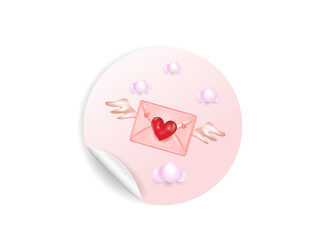 Valentine's Day, sticker, banner, valentine card.
A vector image.