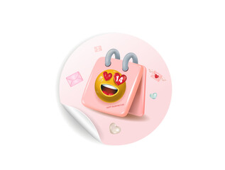 Valentine's Day, sticker, banner, valentine card.
A vector image.