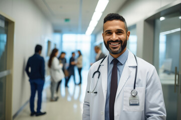 Uniform man hospital doctor professional occupation male stethoscope medicine clinical physician - Powered by Adobe