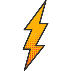 Comic Lighting Thunder Storm