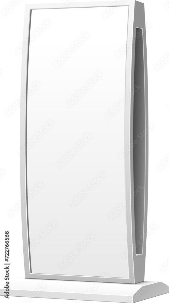 Canvas Prints pos billboard stand display mockup. isolated realistic 3d vector sleek vertical board featuring blan