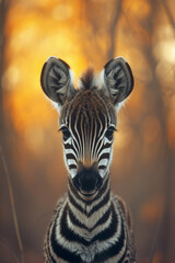 Naklejka premium A charming zebra heart set in a vintage, soft-focus romantic setting,