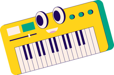 Fototapeta premium Retro Music Instrument Character