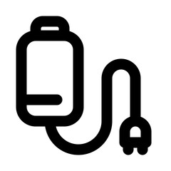 Charging Battery Line Icon