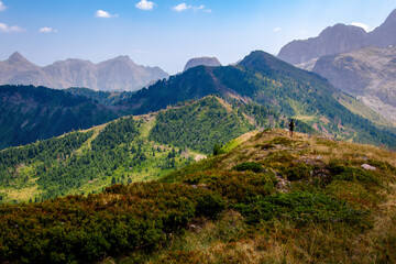 Hiker in the balkan Montenegro