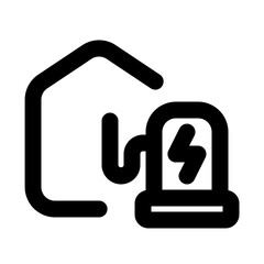 Home Charging Line Icon