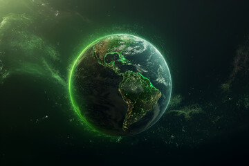 Fototapeta na wymiar Earth in universe. Earth's day concept background. Copy Space.