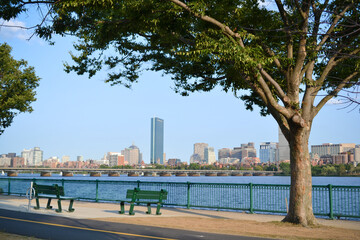 Obraz premium Daytime on the Boston River Walk