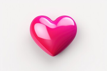 Fototapeta premium 3D heart icon isolated on bright studio background