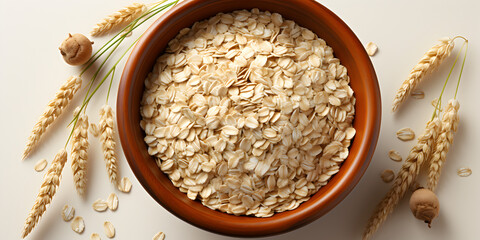 rolled oats in bowl