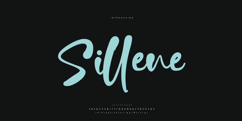 Abstract Fashion font alphabet. Minimal modern urban fonts for logo, brand etc. Typography Calligraphy typeface uppercase lowercase and number. vector illustration
