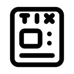 Train Ticket Line Icon