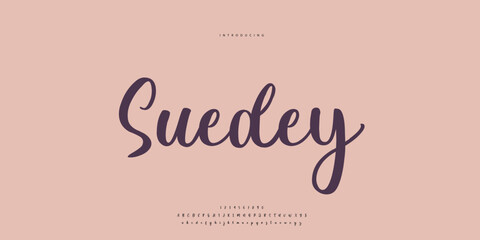 Abstract Fashion font alphabet. Minimal modern urban fonts for logo, brand etc. Typography Calligraphy typeface uppercase lowercase and number. vector illustration
