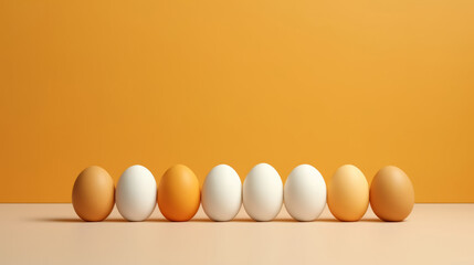 A set of colorful festive Easter eggs