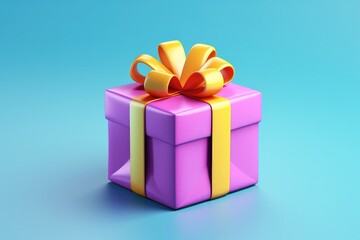 Fototapeta premium Little gift 3D render icon isolated on clean studio background