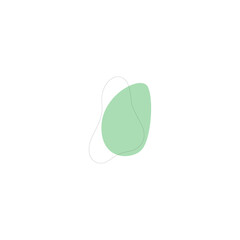 set of green blobs with outline abstract