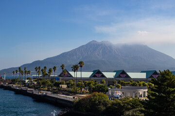 Beautiful landscape of Sakurajima Volcano, Kagoshima, Japan