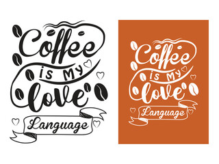 Typography coffee colorful vector design for print on demand 