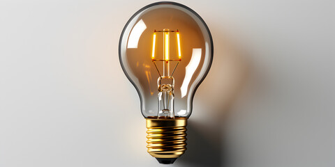 bulb that lights up isolated on white background