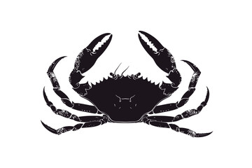 Silhouette of Crab Vector