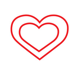 red heart with a heart