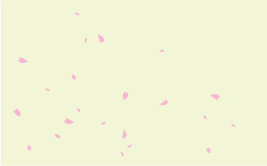 桜が舞う春のパステルカラー背景イラスト