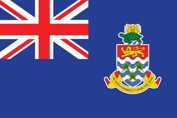 Flags of the Cayman Islands. Flat element design. National Flag. White isolated background 