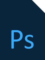 Photoshop file icon blue