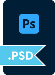 PSD File format icon  Midnight fill 
