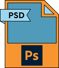 PSD File format icon minimal