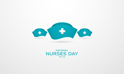 National Nurses Day May 06 Background vector illustration