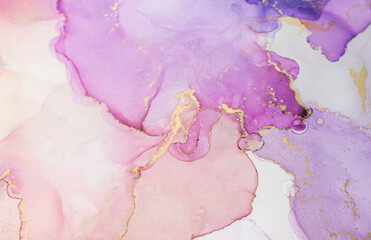 Abstract purple paint background. Acrylic texture with marble pattern